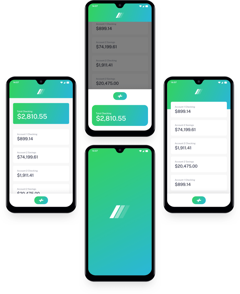 Menu application with different amount of money for accounts